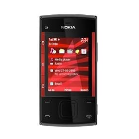 Nokia X3 Unlocked 3Megapixel Camera,Nokia Headset (WH-205), Nokia 2 GB microSD card (MU-37) Mobile Phone Int'l Version (Black/Red)