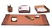 Dacasso 2000 Series Brown Crocodile Embossed Leather 7-Piece Desk Set