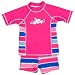Girls Tie Dye Pink Two Piece Rashguard Swim Suit