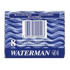 Waterman Tintenpatronen Standard, blau, 8 St�ck