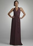 Davids Bridal Bridesmaid Dresses Soft Crinkle Chiffon Halter with Draped Cascade Style F12688 31VArpizYqL. SL160 Davids Bridal Bridesmaid Dresses Soft Crinkle Chiffon Halter with Draped Cascade Style F12688