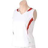 balle de Match Lisa-Marie Women's Tennis Top - White/Red - W05301-WRD (L)