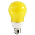 TCP Inc. 21314Y 14 Watt A-Lamp CFL Bug Light - Yellow
