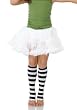 Striped Leg Warmers Junior Teen Hosiery (Black/White-Child One Size)