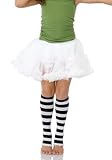 Striped Leg Warmers (Black/White;Child One Size)