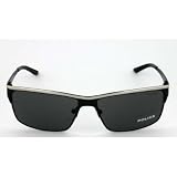 Genuine Police Sunglasses with Shiny Silver Matte Black Frame and Green Lenses. Model:... by