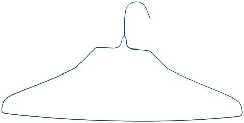 100 Standard Wire Shirt Hangers 16 Inch 14.5 Gauge (Blue)