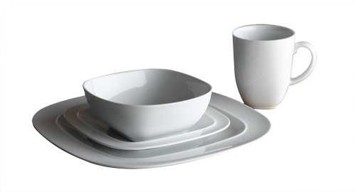 Denby White Squares 16 Piece Boxed Tableware Set