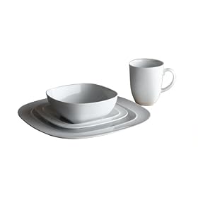 Denby White Squares 16 Piece Boxed Tableware Set