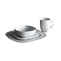 Denby White Squares 16 Piece Boxed Tableware Set