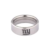 Men's NFL Titanium Logo Ring - Giants