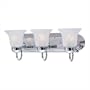 Livex Lighting 1073-05 Chrome Home Basics 3 Light 300W Bathroom Light with Medium Bulb Base and Whit