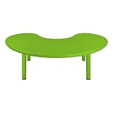 Half Moon Plastic Table Color: Green, Leg Height: 20