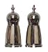 Decorative Salt & Pepper Shakers with Wood & Bone Inlay Sides