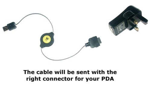Childrens Toyshop  Computer : O2 Xda - Usb Mini Retractable Cable + Travel Charger