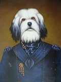 12X16 inch Animal Portrait Canvas Art Repro Dressed Dog General
