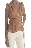 Clearance: Rebecca Taylor Wrap Top in Bronze