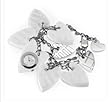 Burberry Stainless Steel & White Acrylic Heart Charm Bracelet Watch BU5261