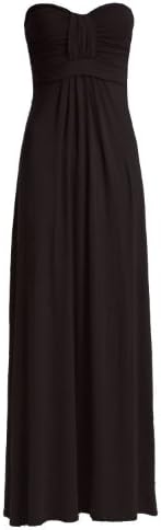 Crazy Girls Women's Boobtube Knot Front Bow Bandeau Maxi Long Dress