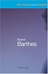 Roland Barthes (Routledge Critical Thinkers)