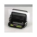 Rolodex 62530 Wire mesh mini sorter with drawer, black, 3-3/4w x 6-5/8d x 7h