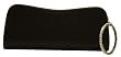 Satin, Wave Shape Clutch, Rhinestone Rounded Handle, Evening Bag - Angelica (71 13750) Satin, Wave Shape Clutch, Rhinestone Rounded Handle, Evening Bag - Angelica (71 13750)
