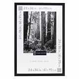DAX MANUFACTURING INC. / Black wood poster frame, wide profile, plexiglas window, 24 x 36 / DAX2863U2X / Sold as 1 Each / Mfr Part # 2863U2X \*/ Black wood poster frame, wide profile, plexiglas window