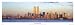Manhattan - Sky Line by Unknown. ART POSTER ON CANVAS with 1 1/2 inch deep bars. 34.35 inches width by 9.46 inches height. Highest Quality Art Poster Print
