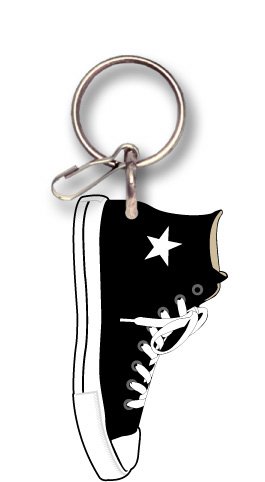 Black High Top Sneaker Key Plastisol Key Chain product image