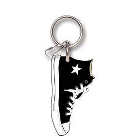 PlastiColor 004056R01 Black High Top Sneaker Key Plastisol Key Chain