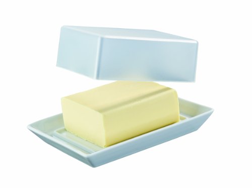 Arzberg-Porzellan 3330/00001/1819 K&uuml;chenfreunde Butterdose mit Deckel transparent im Geschenkkarton