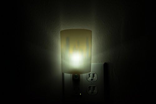 Soft White and Blue Plugin Auto LED Glass Shade Night Light