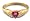14KT Ladies Pink Tourmaline and Diamond Ring