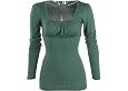 Derek Heart Square Neck Top With Rib Knit Body
