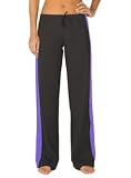 Fit Couture loose fitting drawstring fitness and yoga pant with side stripe