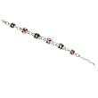 Green & Champagne Colored Stones Sterling Silver Bracelet