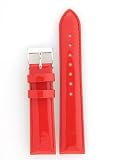 Watch Band Patent Leather Red Ladies Built In Spring Bars