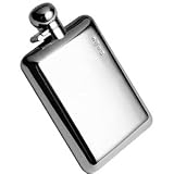 Review Carrs Of Sheffield  / 11.5cl Hip Flask Bayonet Captive Top In Sterling Silver By Carrs Of Sheffield
