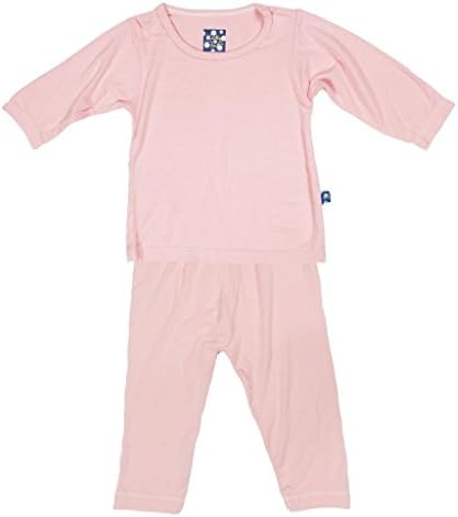 KicKee Pants Long Sleeve Winter Pajama Set Toddler Girls, Lotus, 4T