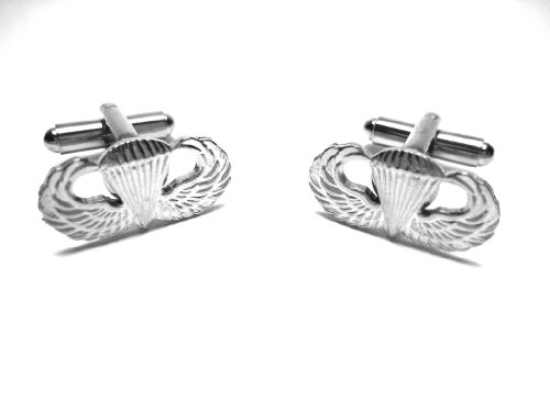 US Paratrooper Wing Military World War 1 or 2 Cufflinks w/Gift Box