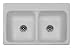 CorStone 27168 Sterling Silver with Microban Greenwich Greenwich Double Bowl 50/50 Classic Self Rimm