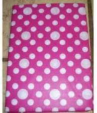 Pink Polka Dot Vinyl Tablecloth 52 x 70