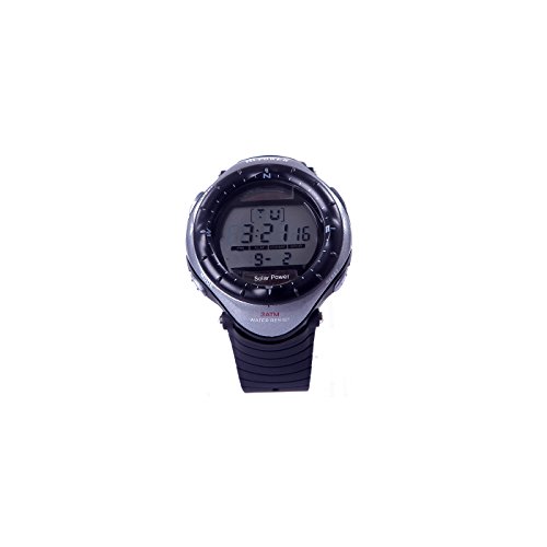 HDE Men's Solar Power Water Resistant Digital Chronograph Stopwatch Sports Watch
