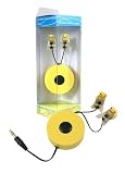 Yellow Bee 3.5mm Retractable Cute Stereo Earbuds Headset for iPod/iPhone 4 & MP4