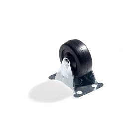 ER Wagner Light Duty Plate Rigid Caster 2 Inch Hard Rubber Wheel 100 lbs Load Capacity by ER Wagner