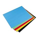 Colored Four-Ply Poster Board, 28 x 22, Black/Green/Yellow/Red/Blue, 25/Carton