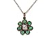14k Blacken White Gold Emerald & Diamond title=