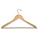 Honey-Can-Do HNG-01334 Wood Hangers with Non-Slip Grooved Bar, 24-Pack, Maple