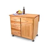 Titan 5-Drawer Kitchen Island - Birch
