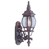 Beveled Glass 1 Light Wall Lantern - Rust